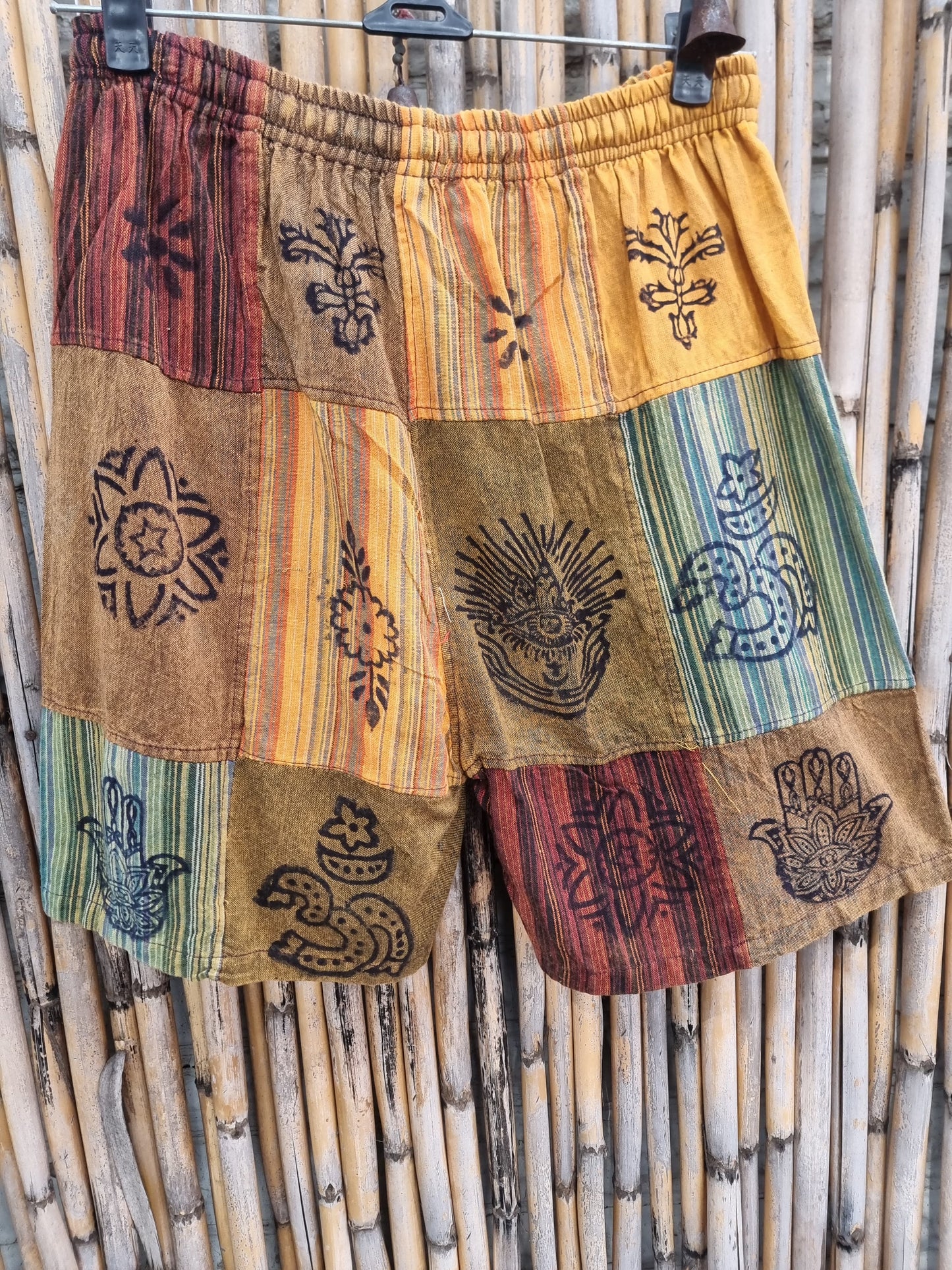 Cotton Patchwork Shorts