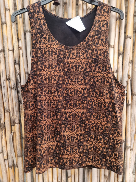 Sleeveless Geometric Tank Top