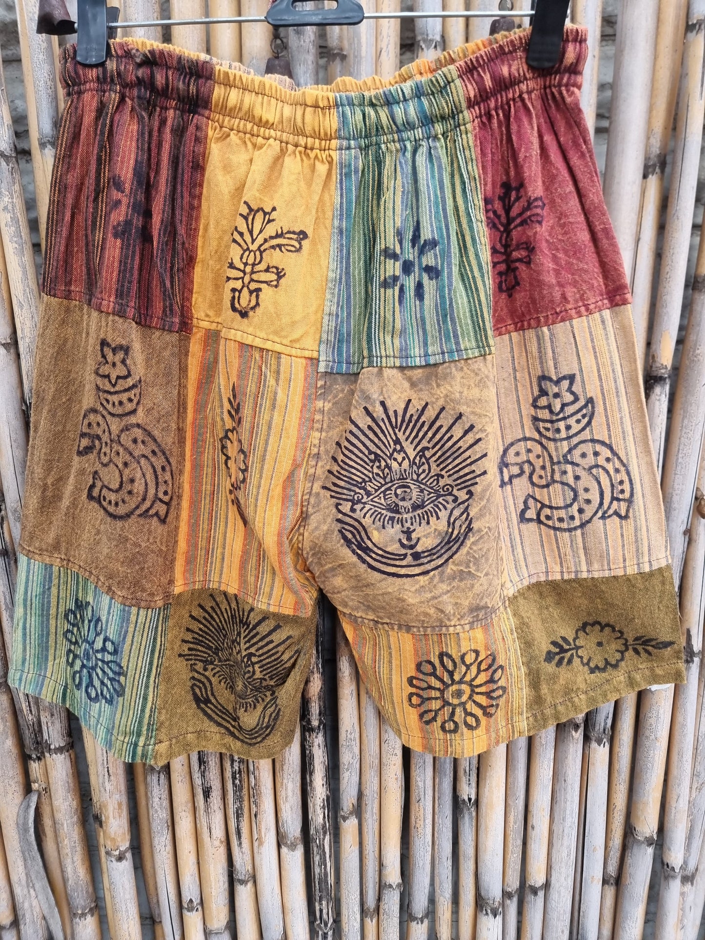 Cotton Patchwork Shorts