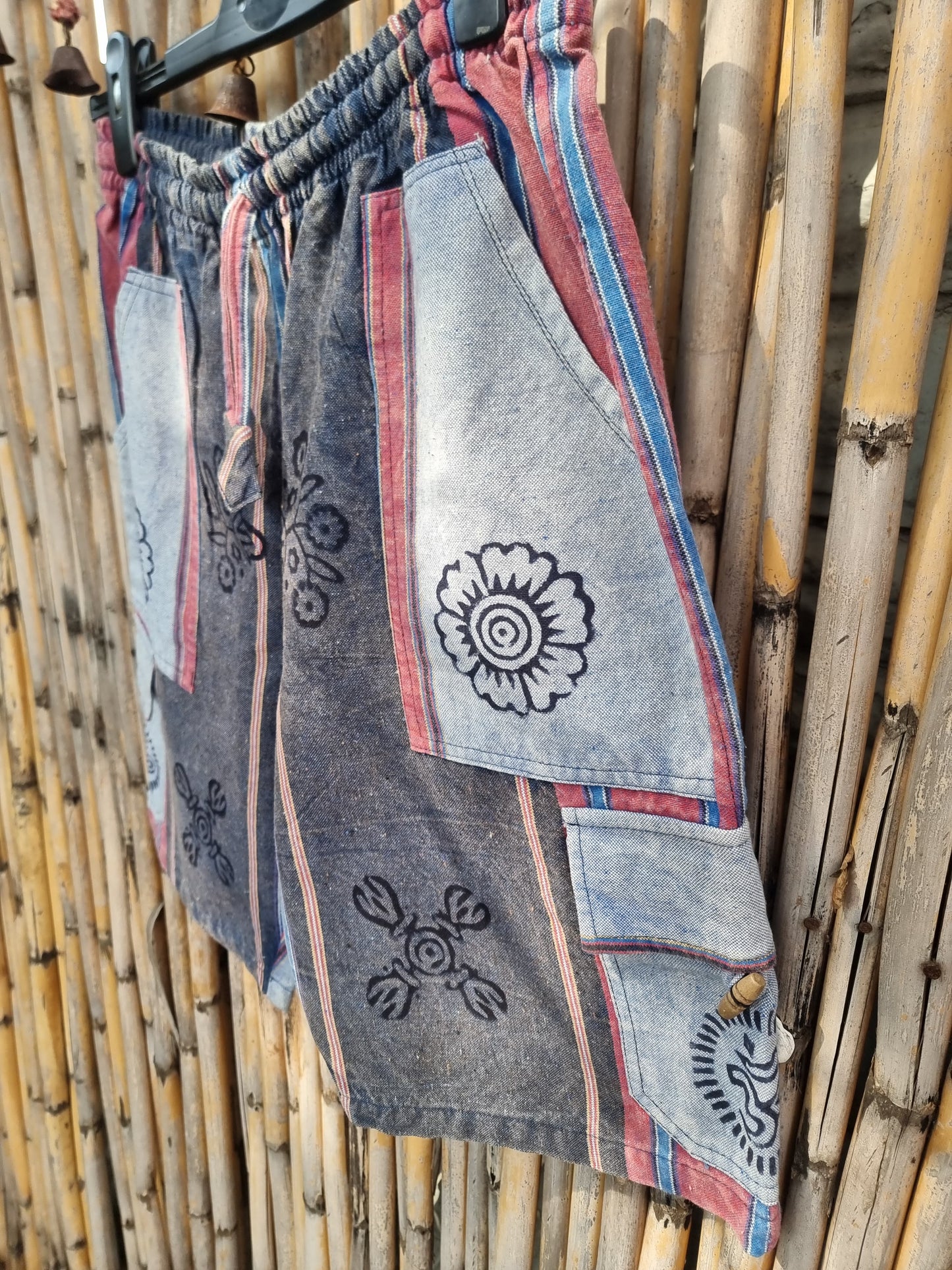 Cotton Patchwork Shorts