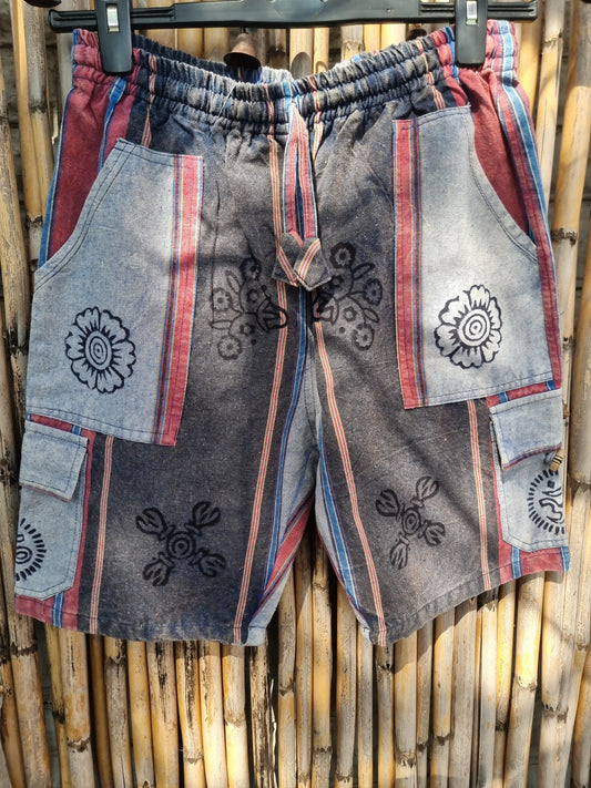 Cotton Patchwork Shorts