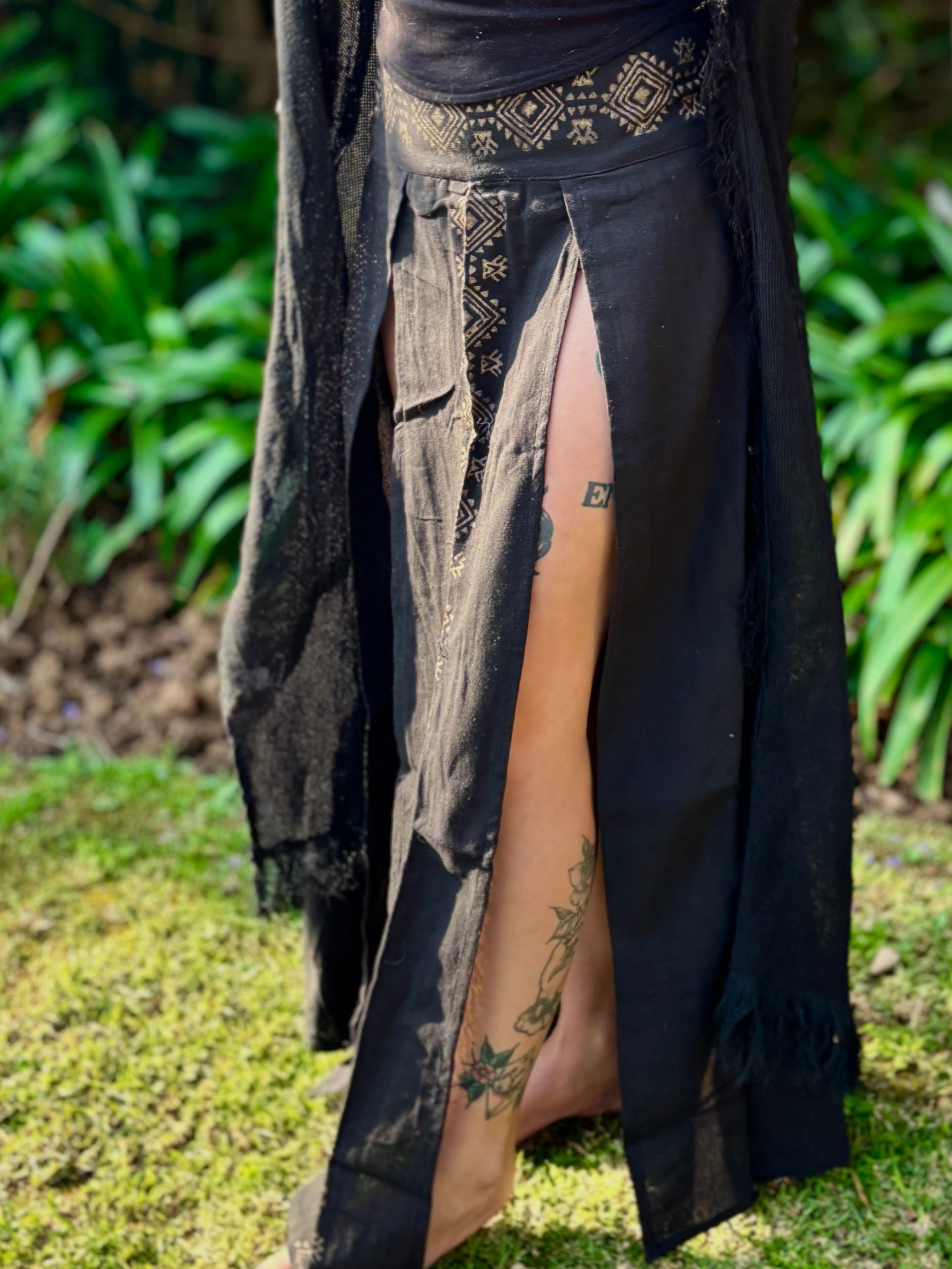 Cotton Slit Skirt