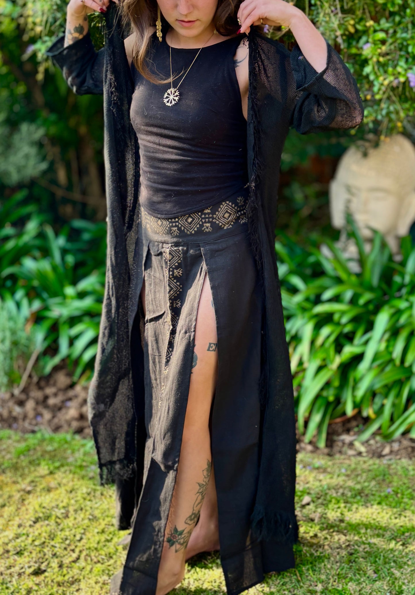Cotton Mesh Kimono