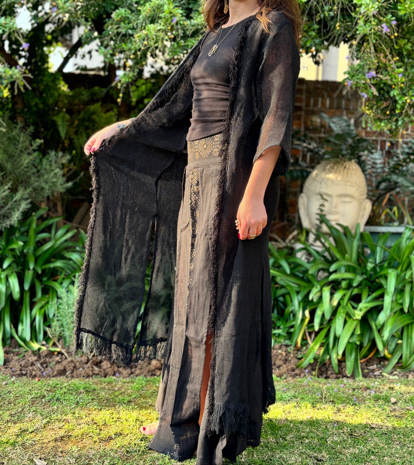 Cotton Mesh Kimono