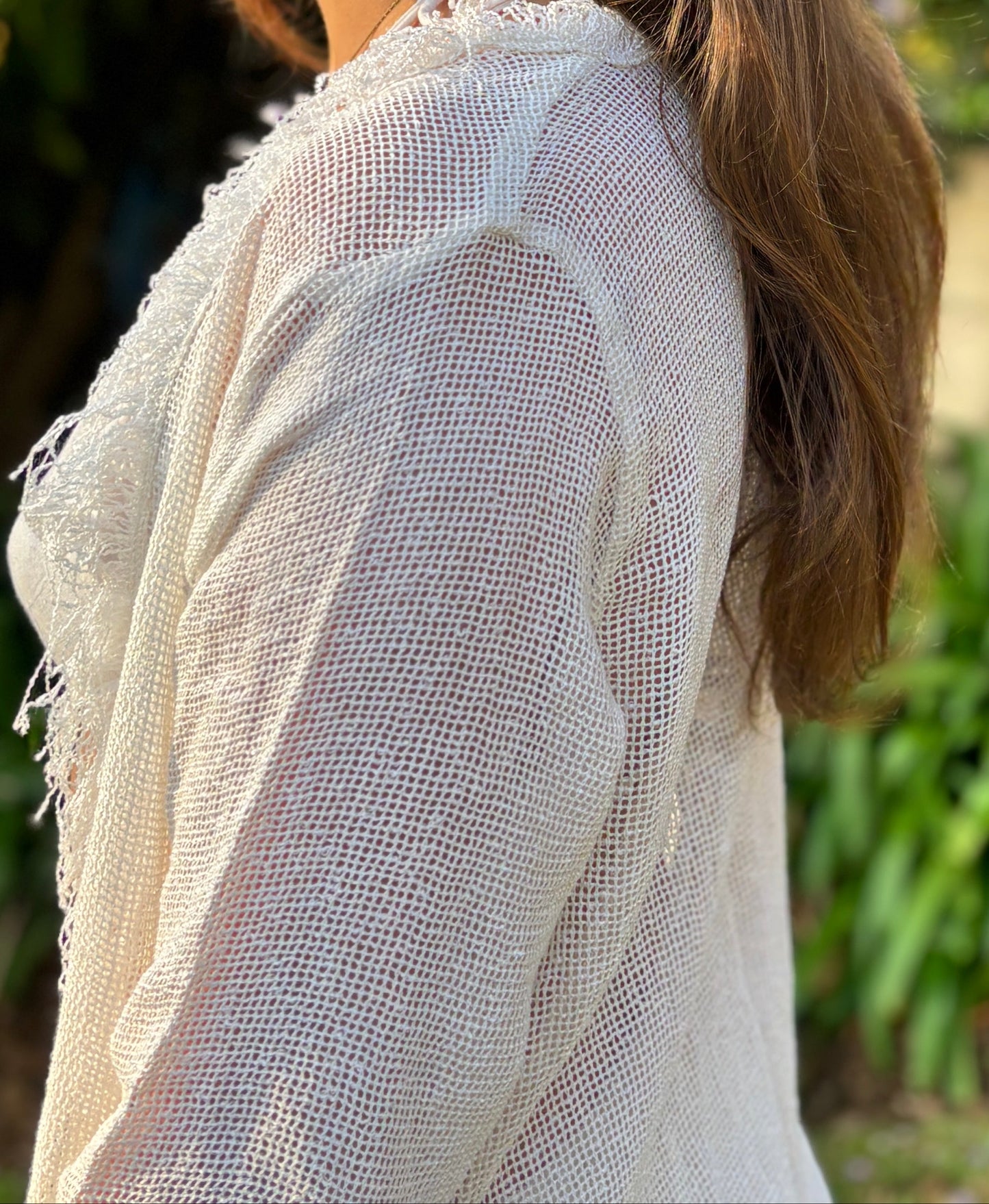 Cotton Mesh Kimono