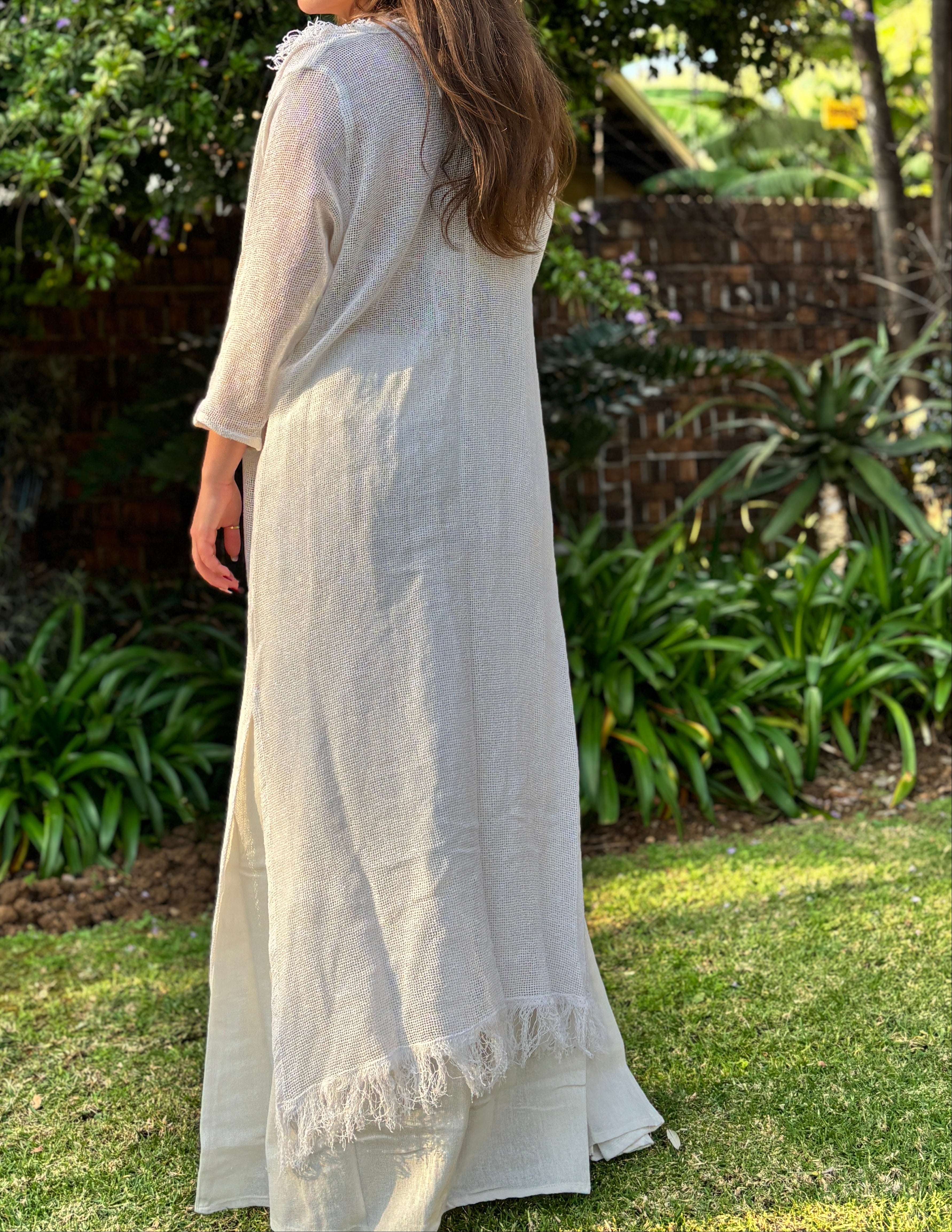 Cotton Mesh Kimono