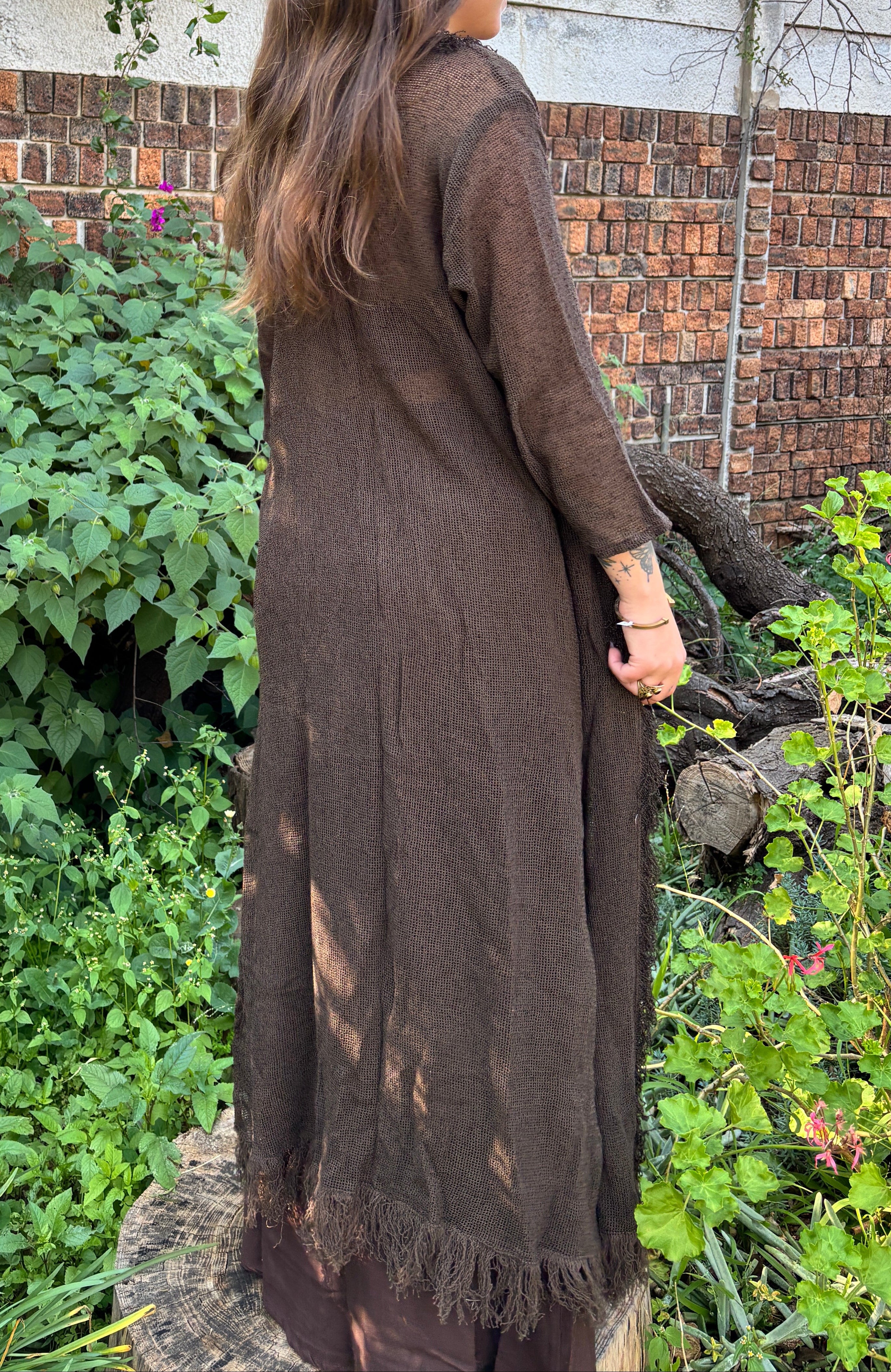 Cotton Mesh Kimono