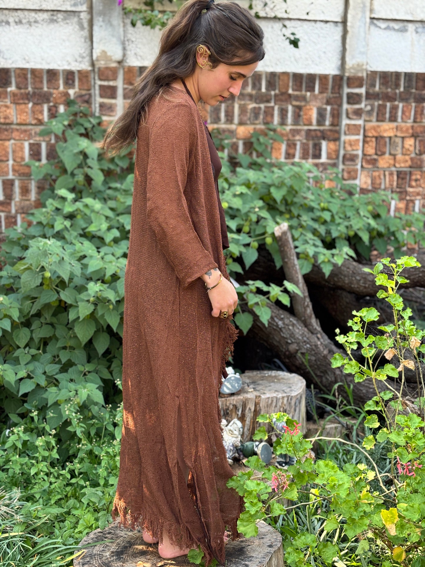 Cotton Mesh Kimono