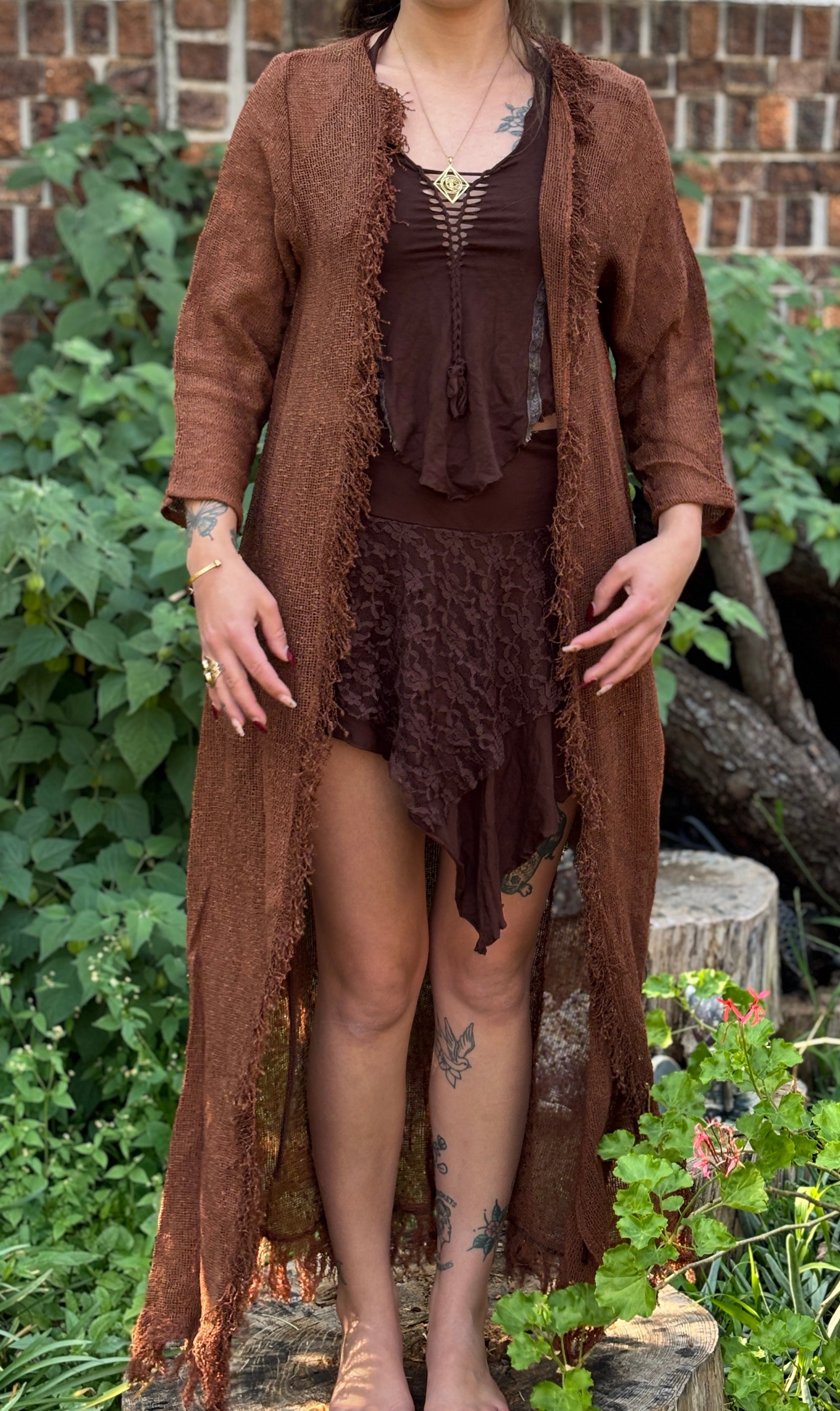 Cotton Mesh Kimono