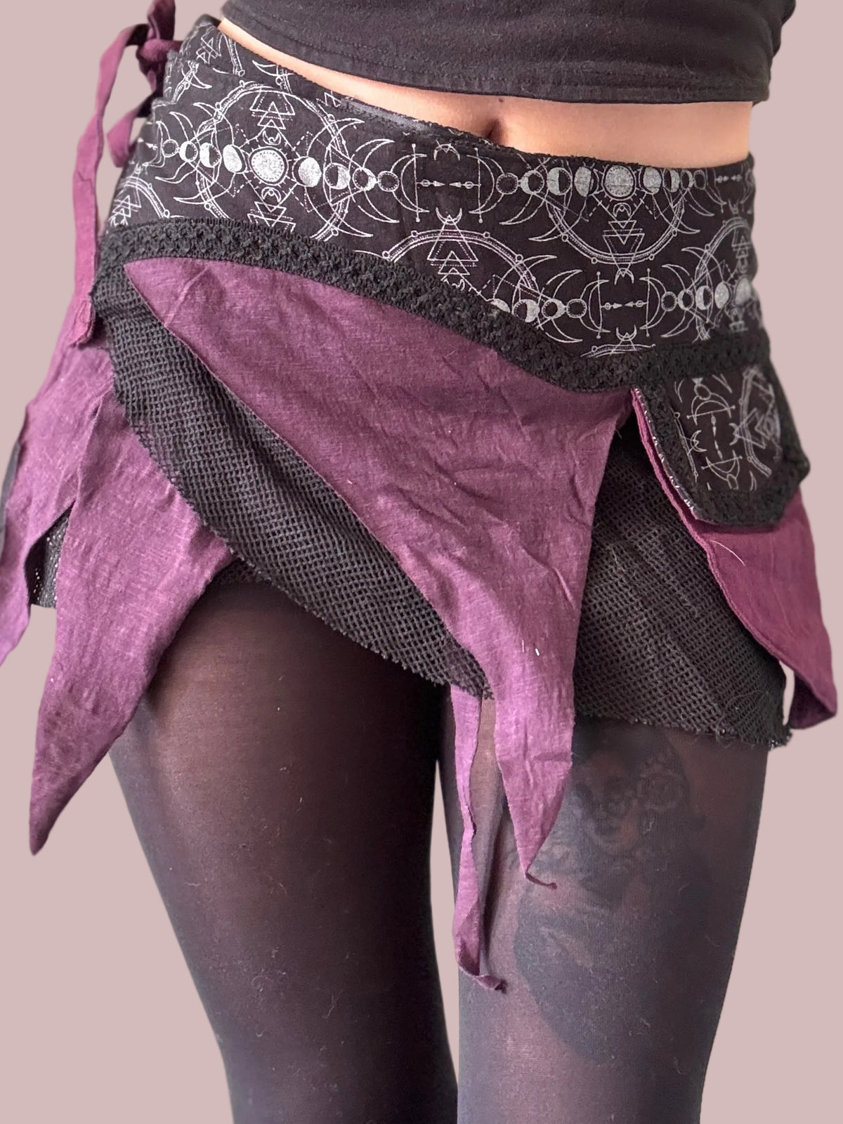 Glass Plum Fairy Wrap Mini Skirt