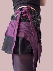 Glass Plum Fairy Wrap Mini Skirt