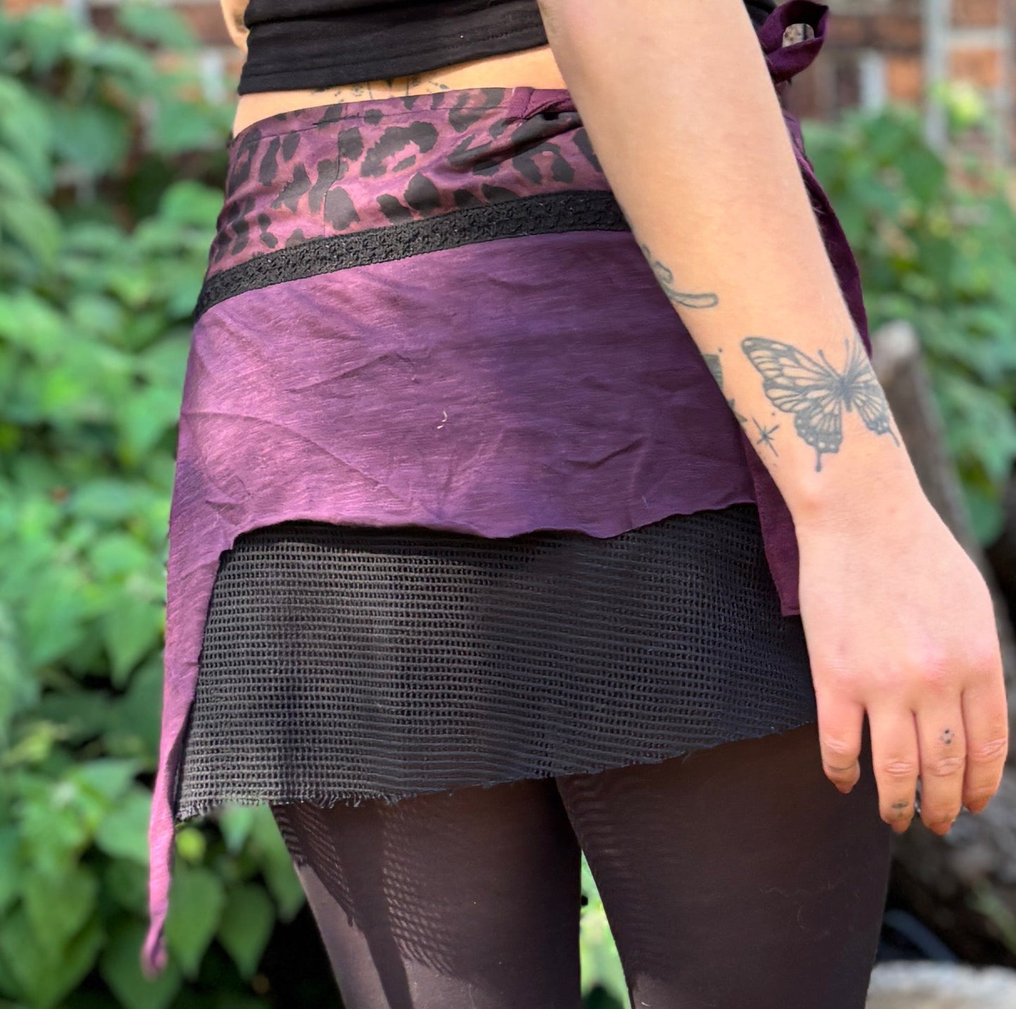 Leopards Light Fairy Wrap Mini Skirt