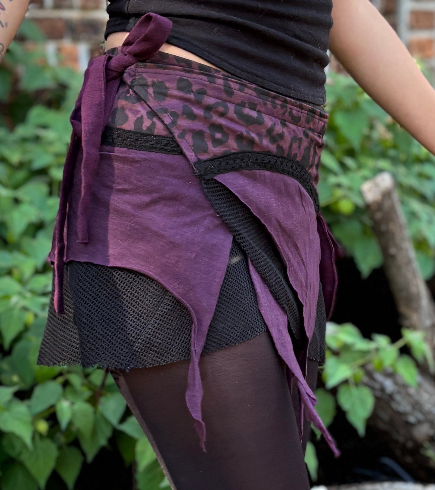 Leopards Light Fairy Wrap Mini Skirt