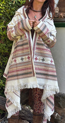 Hooded Wool Blanket Coat