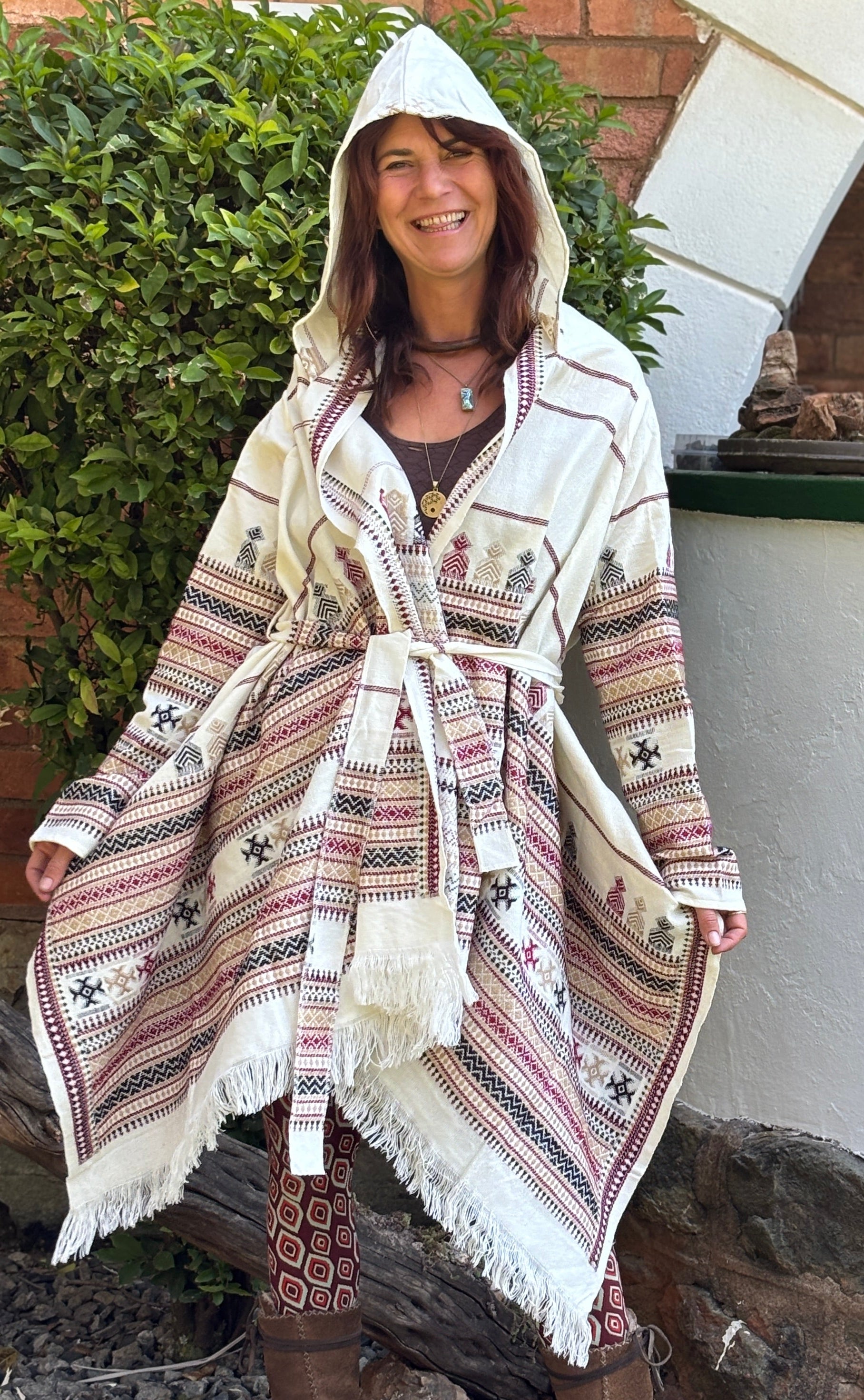 Hooded Wool Blanket Coat