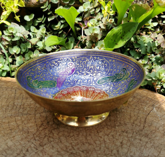 Peacock Brass Bowl