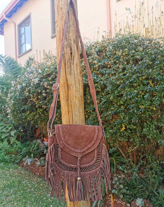 Suede Bohemian Bag (Chocolate)