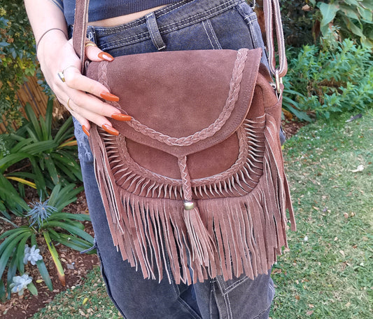 Suede Bohemian Bag (Coffee)