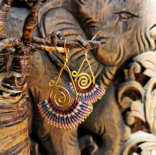 Macrame Swirl Earrings