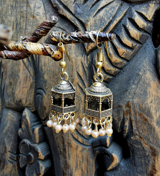 Beaded Jhumka Earrings