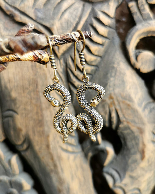 Hanging Snake Earrings