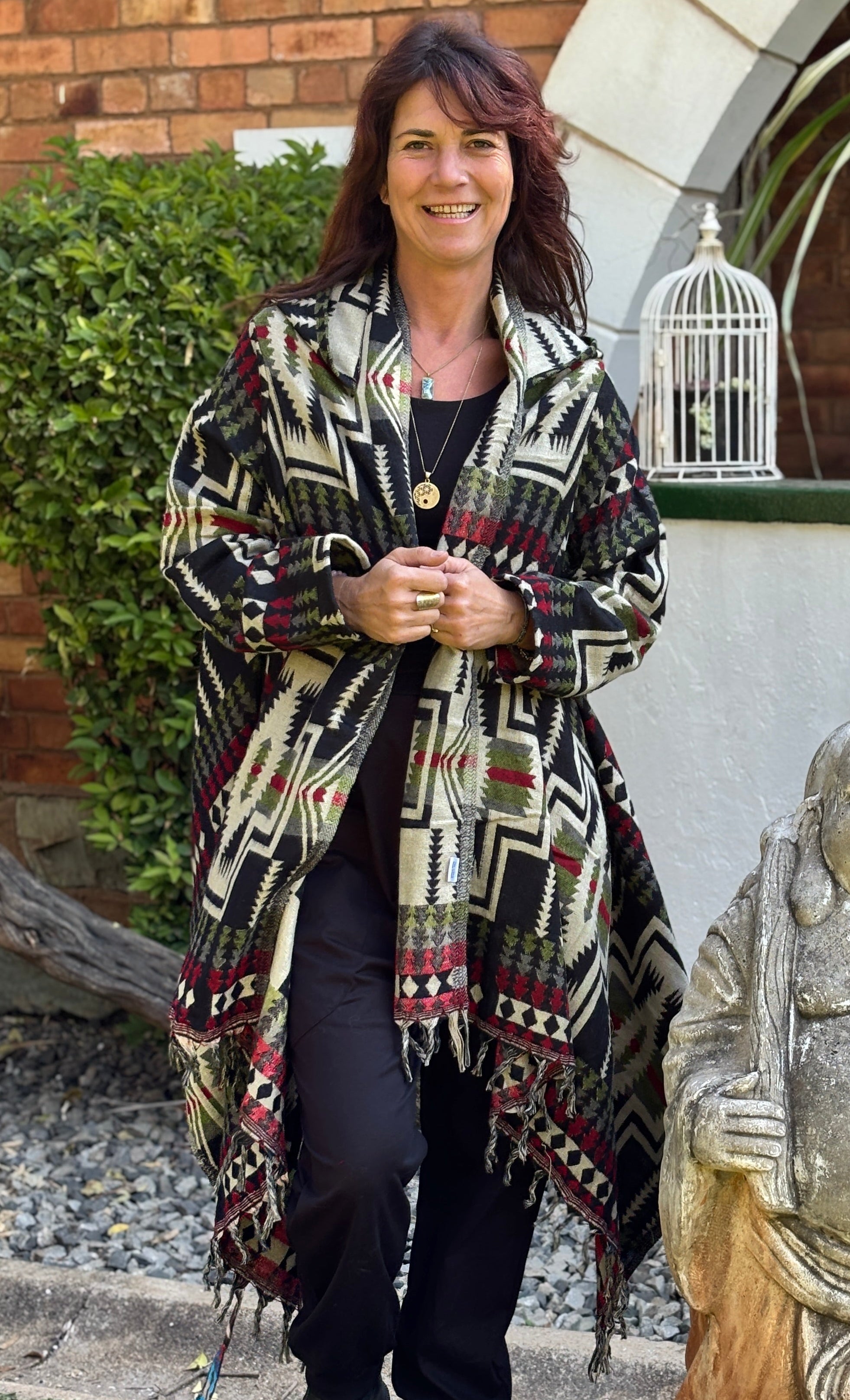 Hooded Woolen Blanket Coat