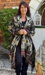 Hooded Woolen Blanket Coat