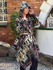 Hooded Woolen Blanket Coat