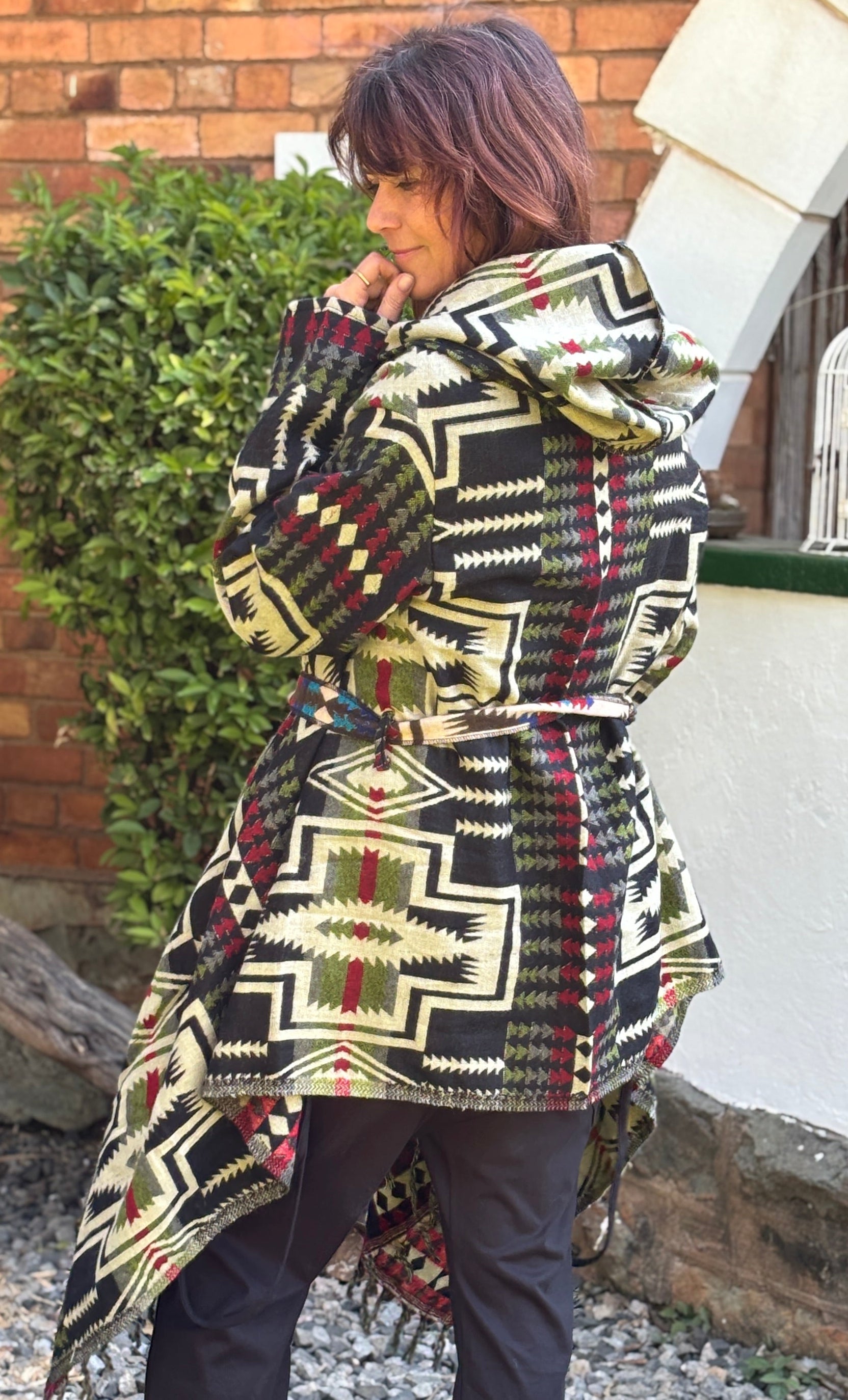 Hooded Woolen Blanket Coat