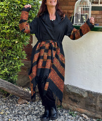 Hooded Wool Blanket Coat