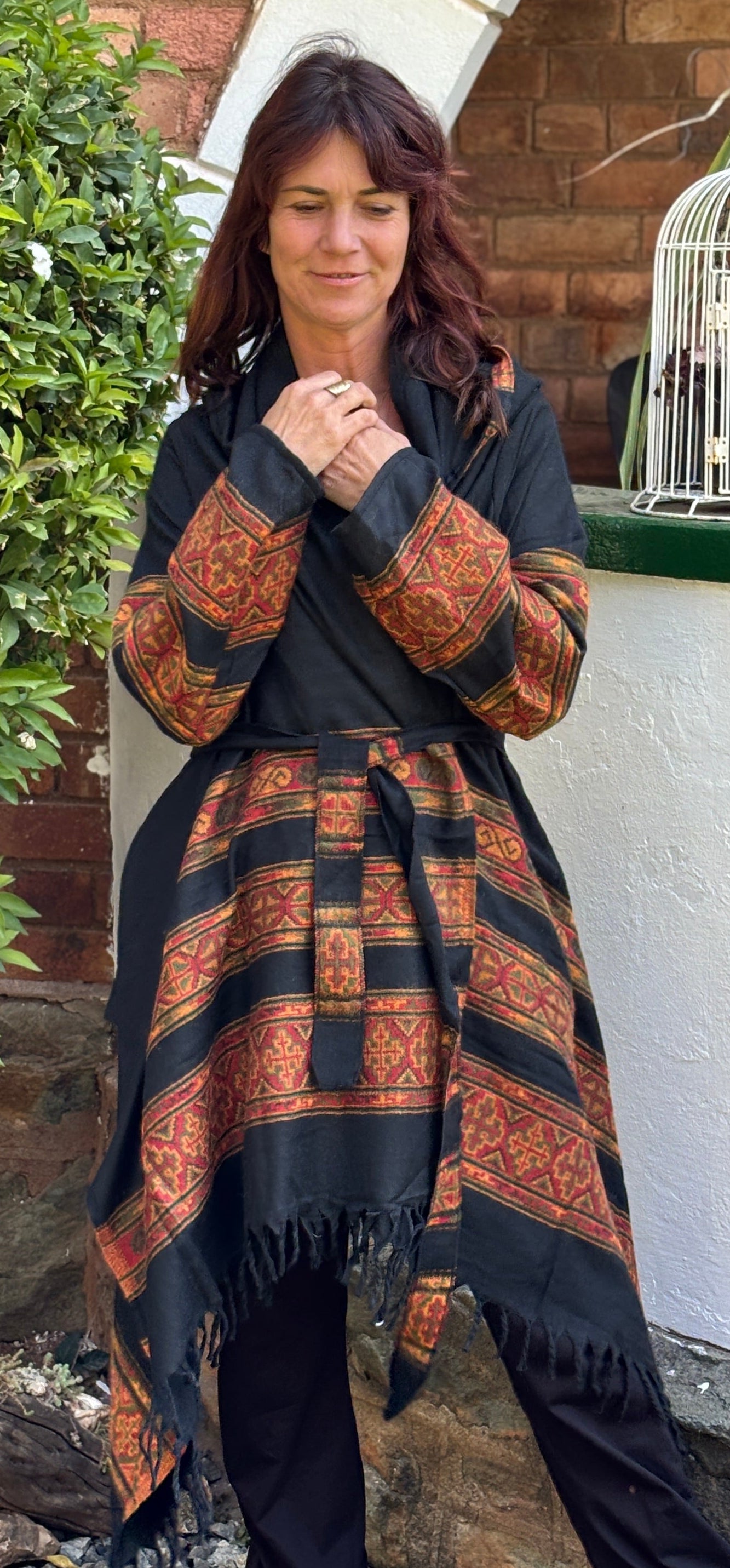 Hooded Wool Blanket Coat