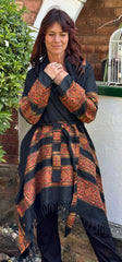 Hooded Wool Blanket Coat