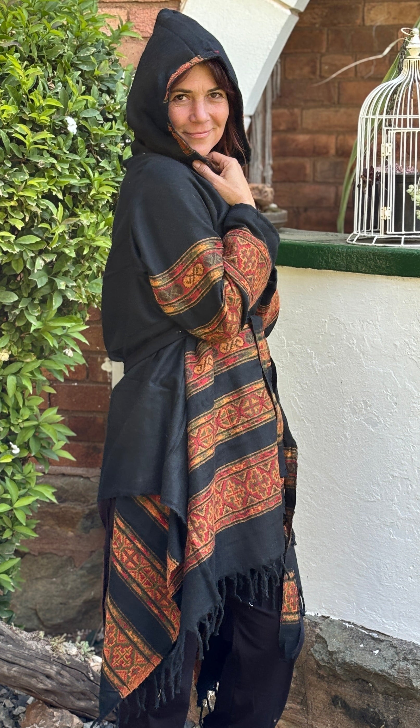 Hooded Wool Blanket Coat