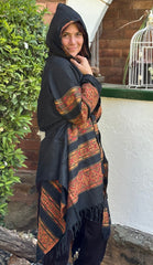 Hooded Wool Blanket Coat