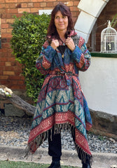 Hooded Pashmina Woolen Blanket Coat