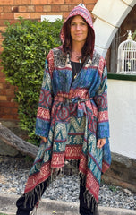 Hooded Pashmina Woolen Blanket Coat