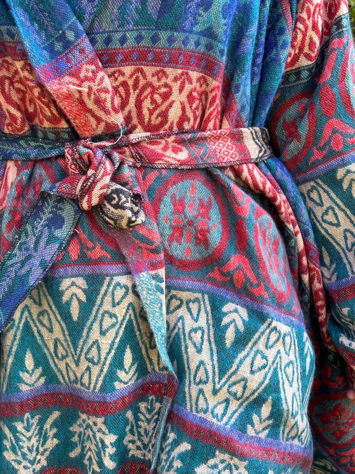Hooded Pashmina Woolen Blanket Coat
