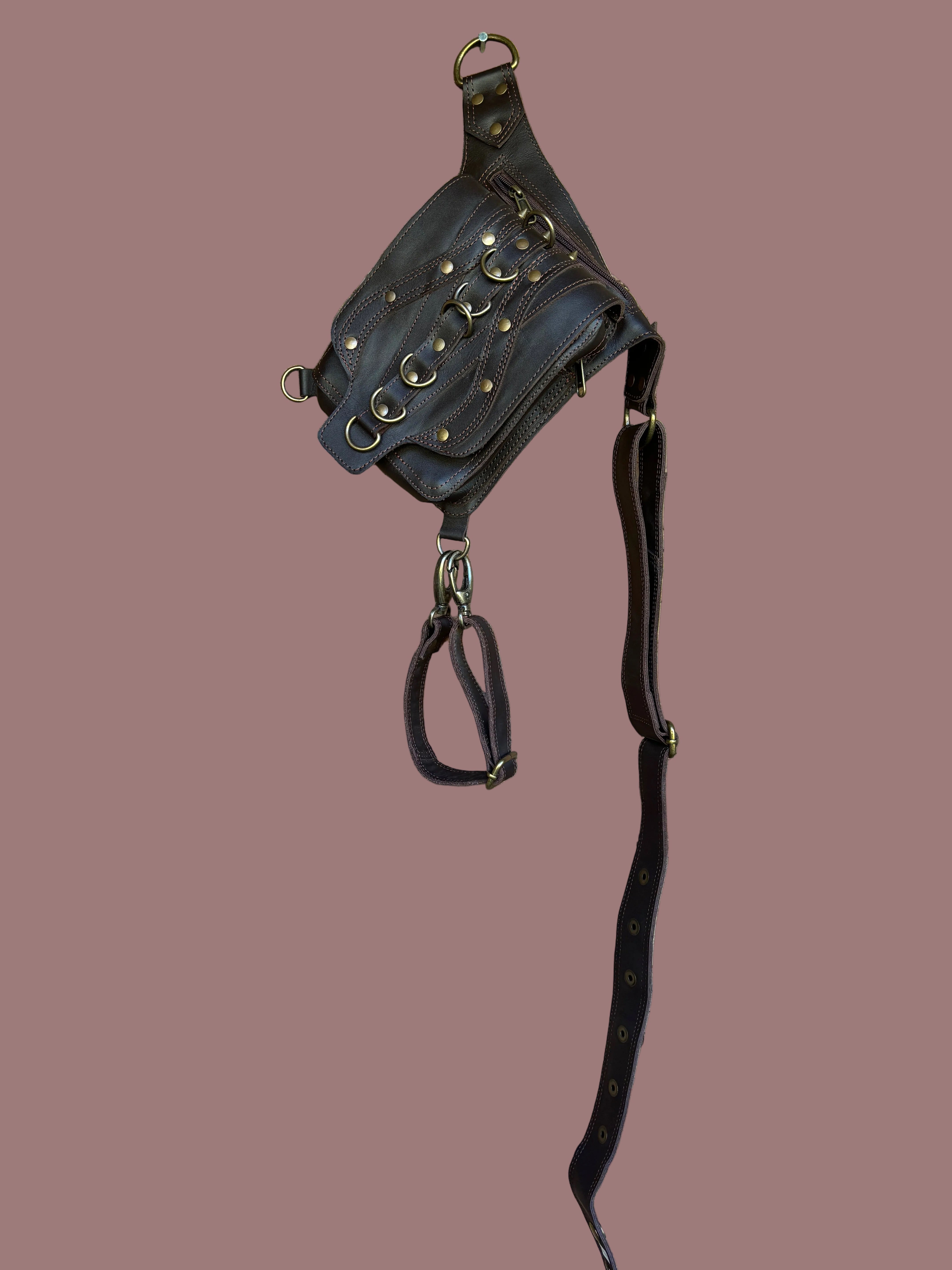 Leather Waist/Leg Satchel