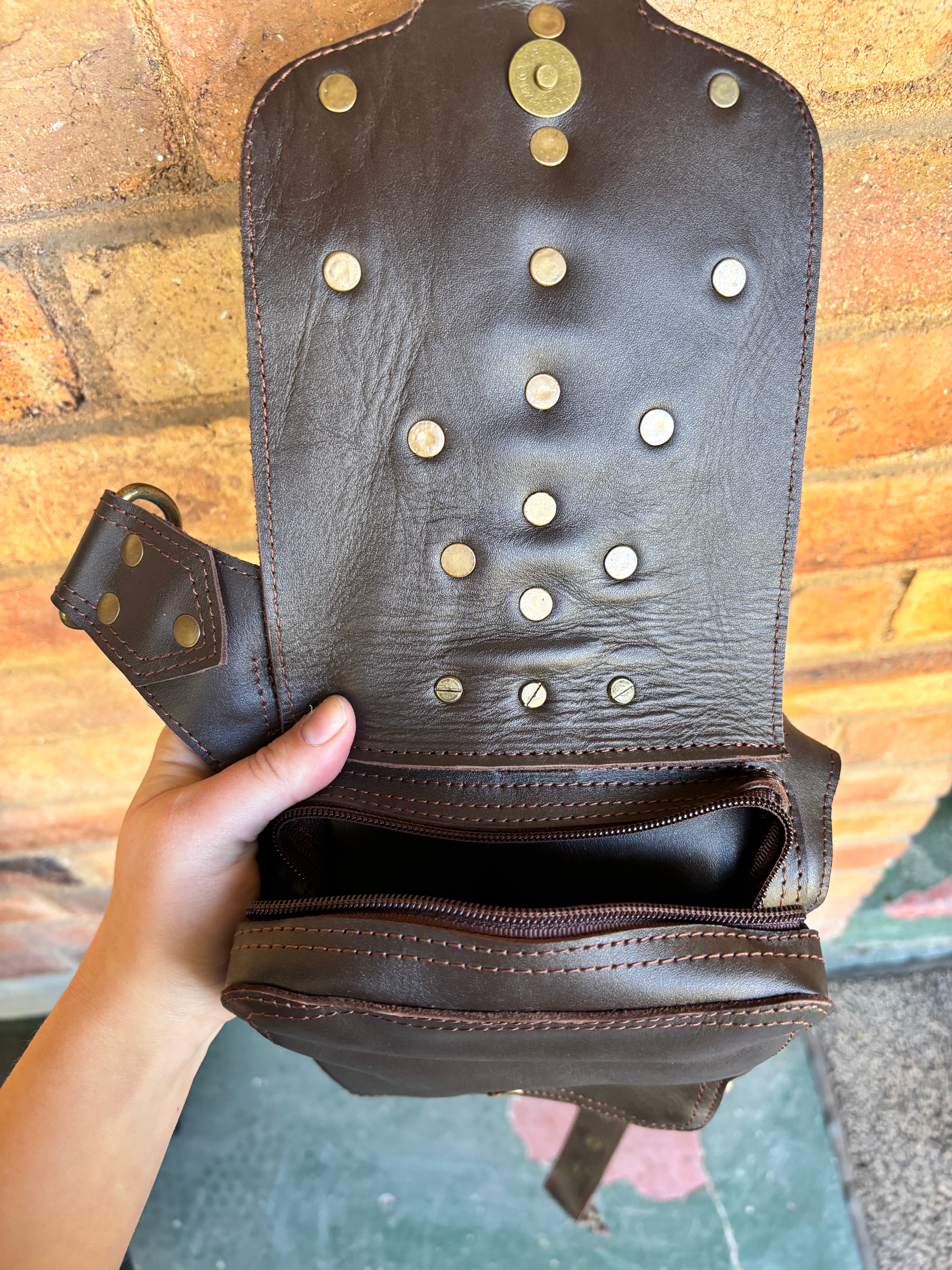 Leather Waist/Leg Satchel