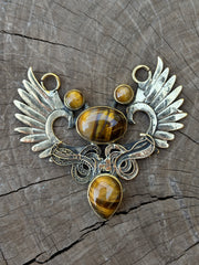 Brass Tiger's Eye Pendant