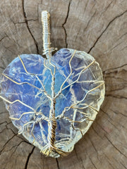 Opalite Wire Wrapped Heart