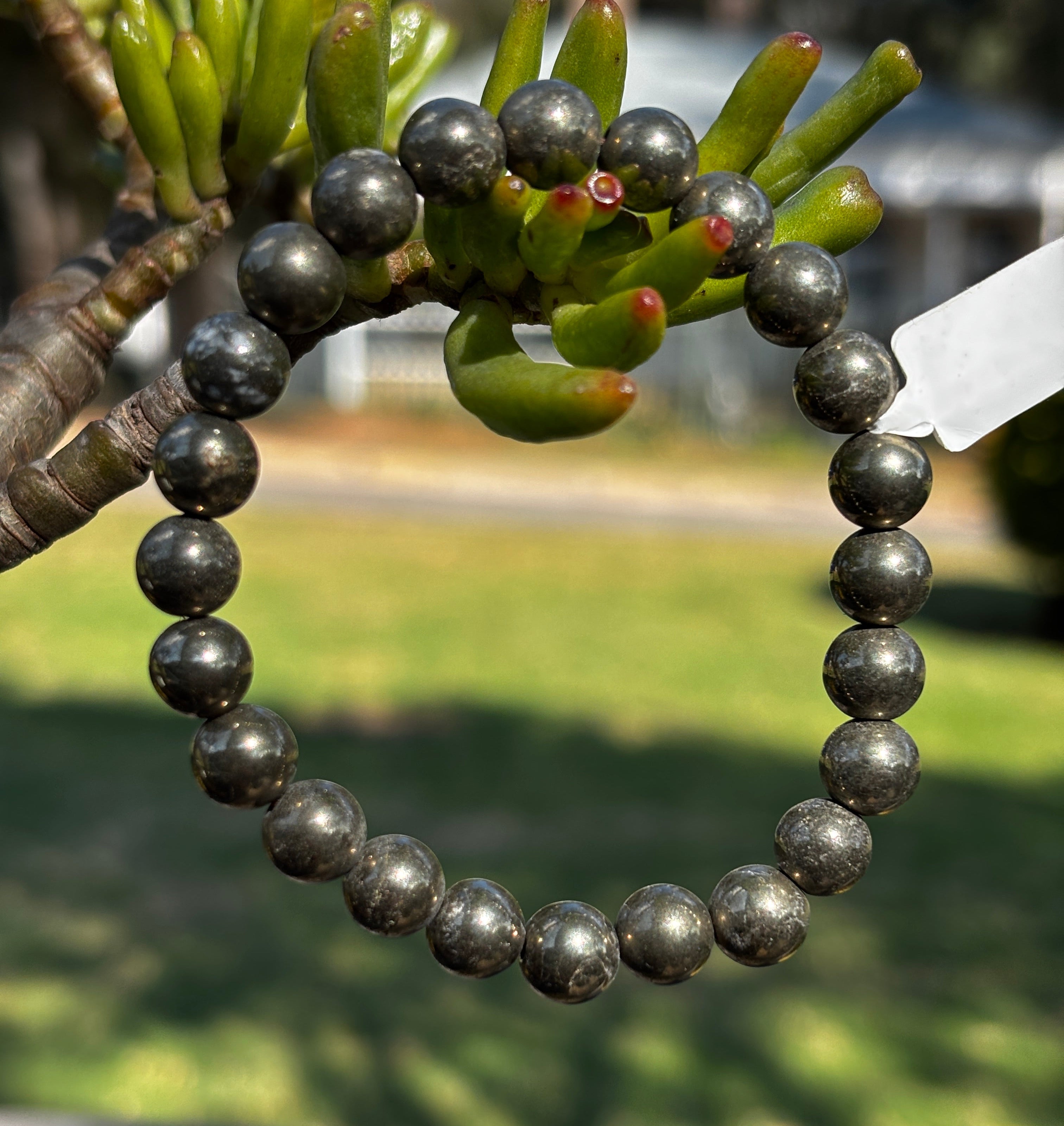 Pyrite Crystal Beaded Bracelet