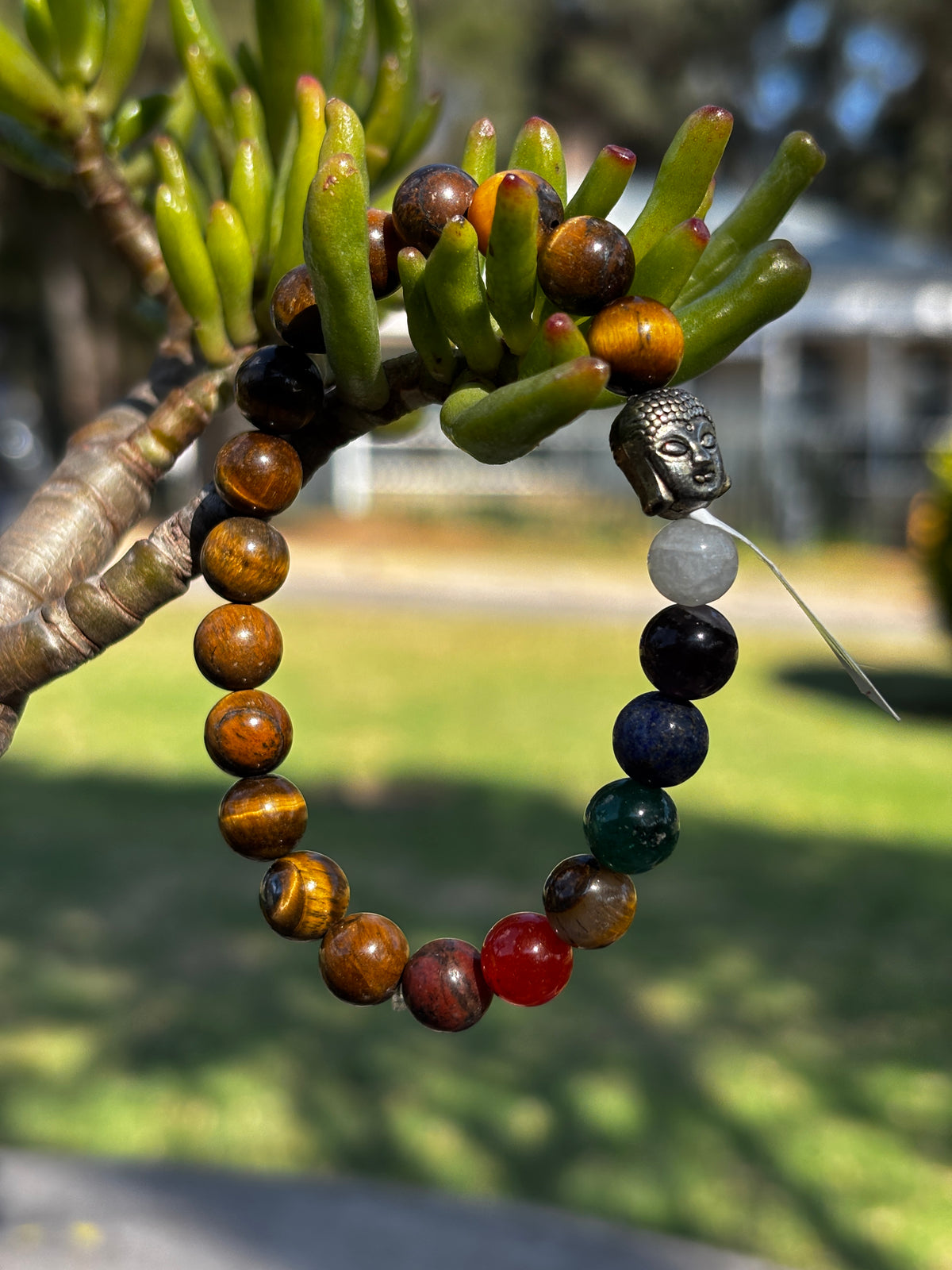 Tiger's Eye Crystal Chakra Beaded Bracelet