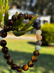 Tiger's Eye Crystal Chakra Beaded Bracelet