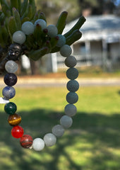 Amazonite Crystal Chakra Beaded Bracelet