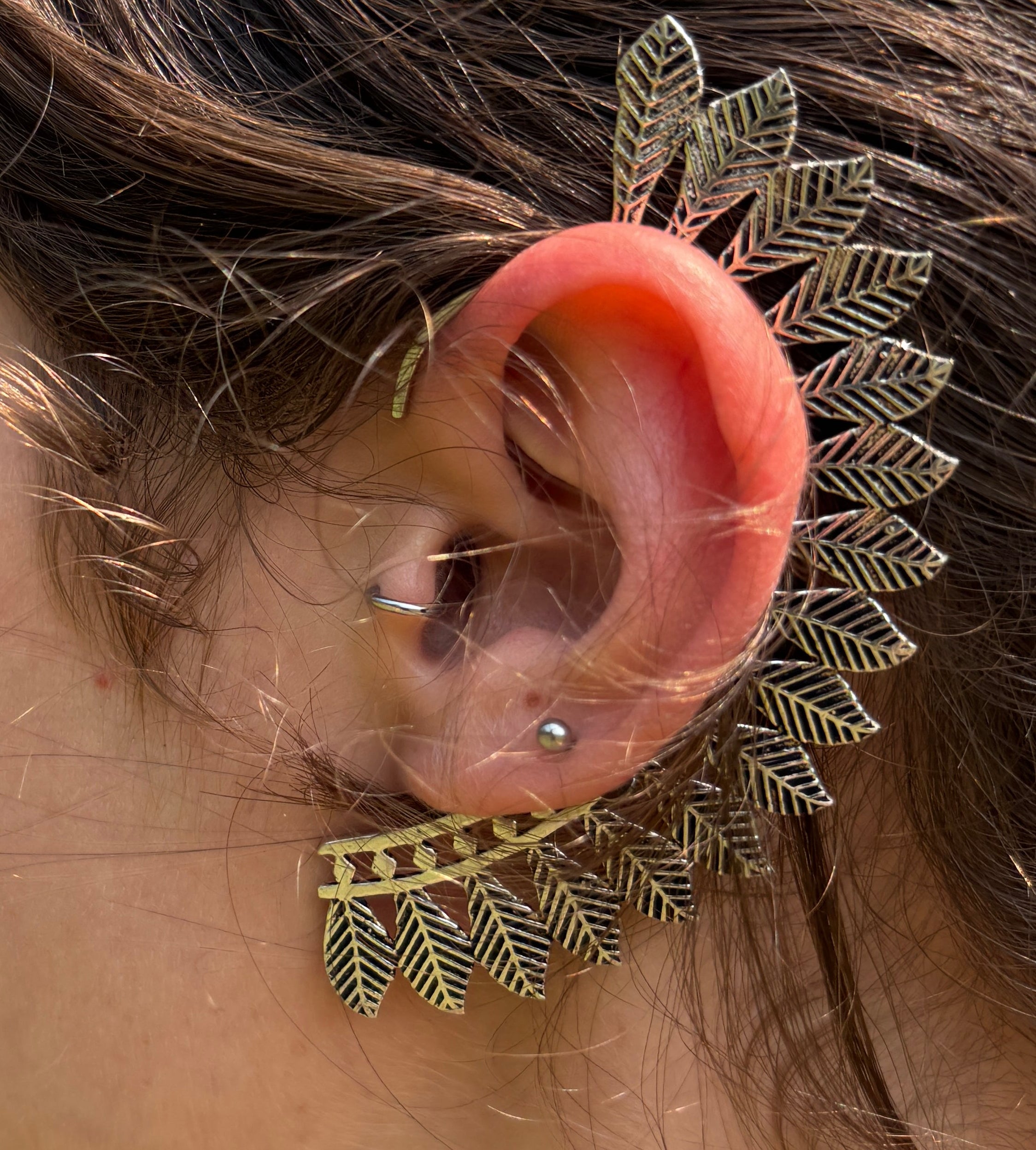 White Metal Ear Cuffs