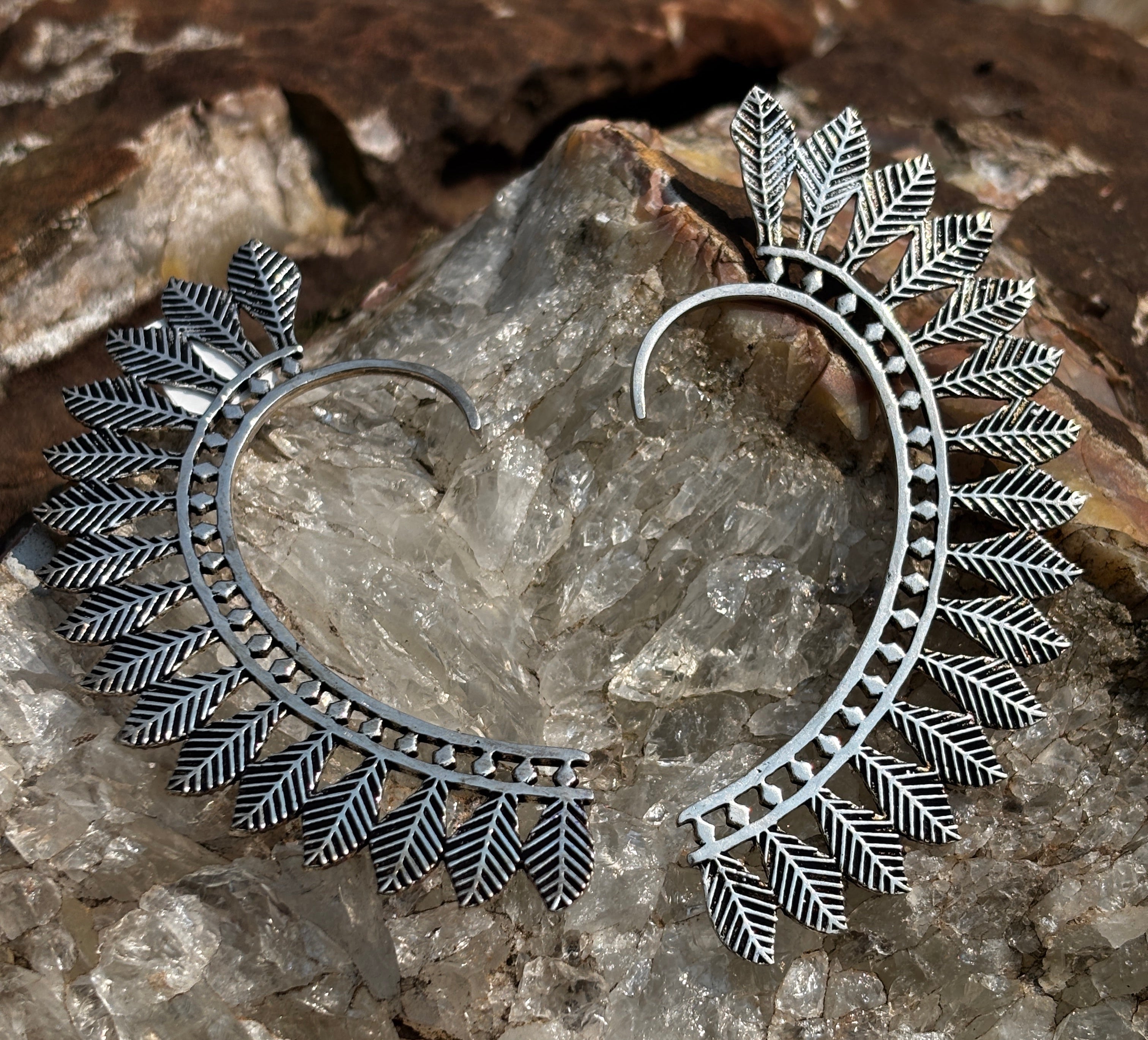 White Metal Ear Cuffs