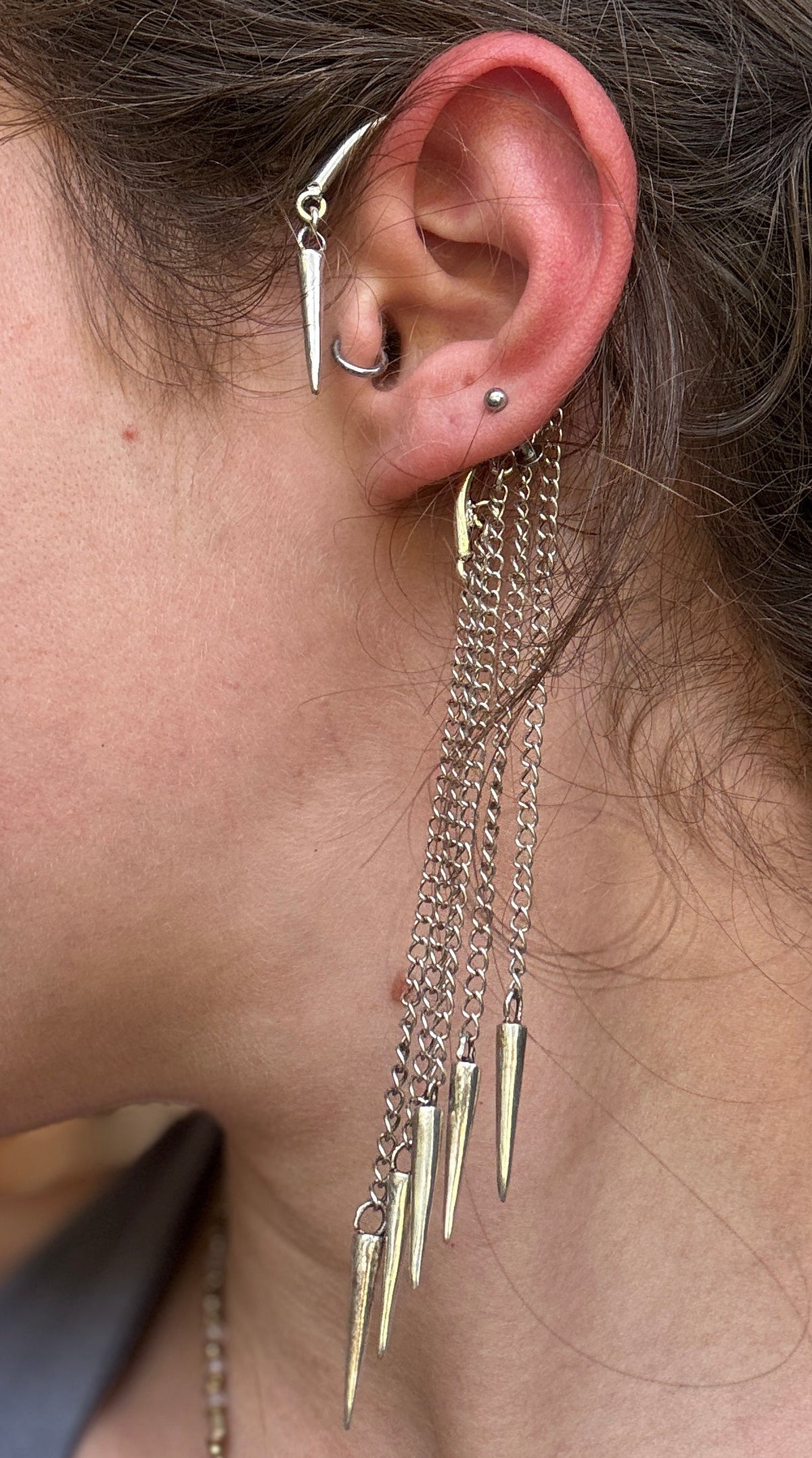 White Metal Ear Cuffs
