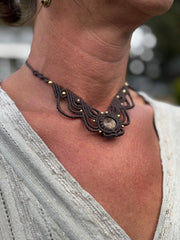 Labradorite Macrame Necklace