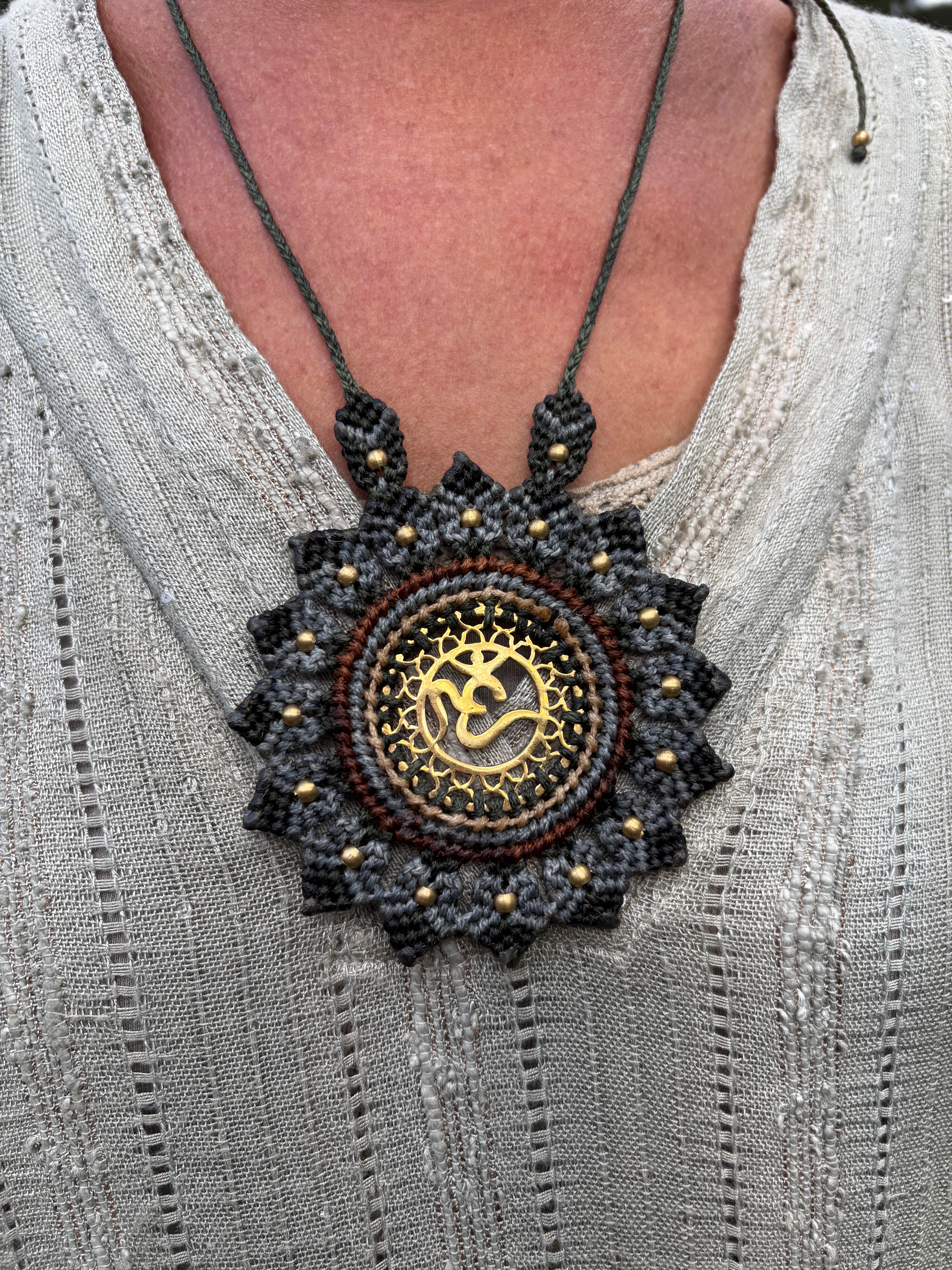 Macrame Mandala Necklace